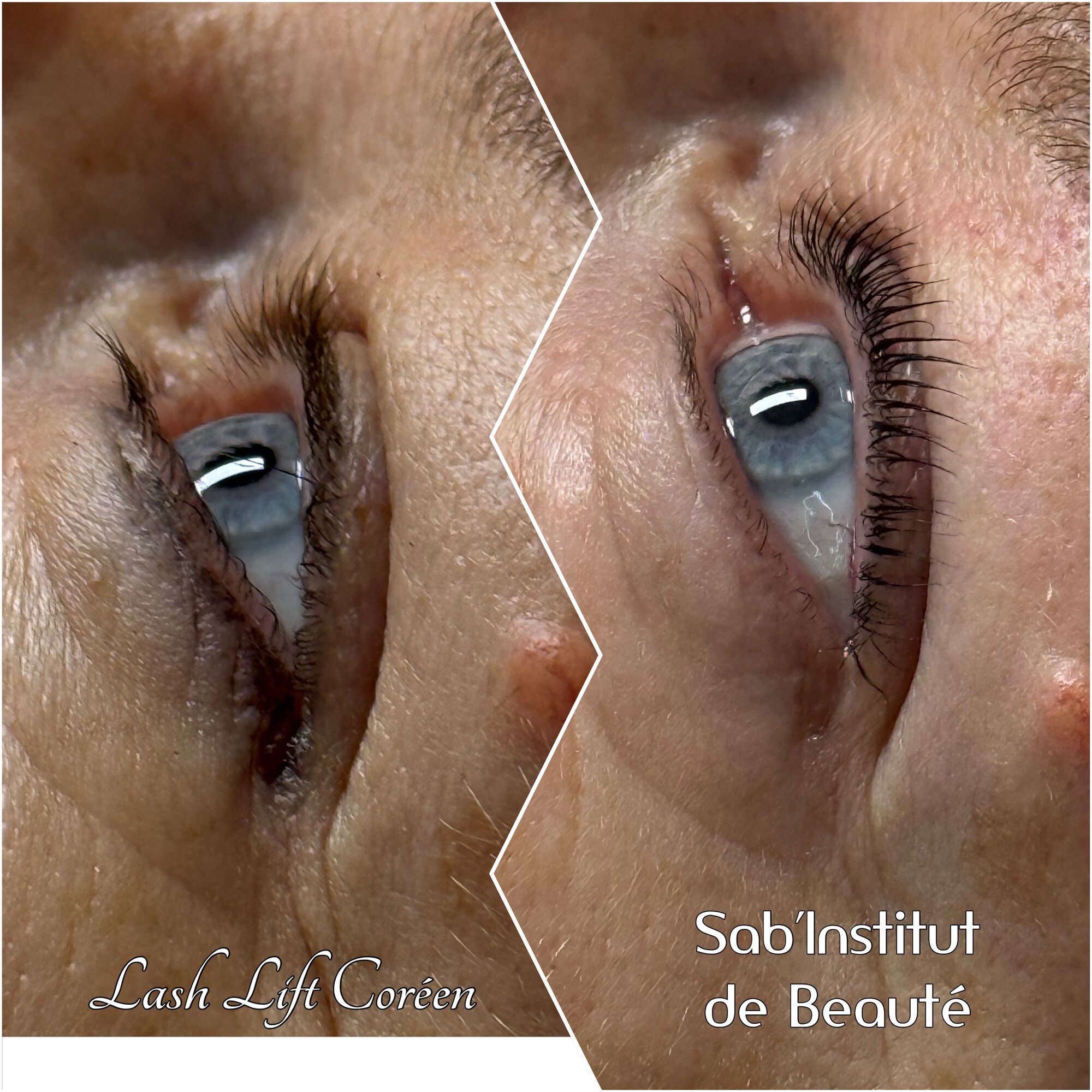 Lash Lift Coréen — avant / après réalisé à l'institut
